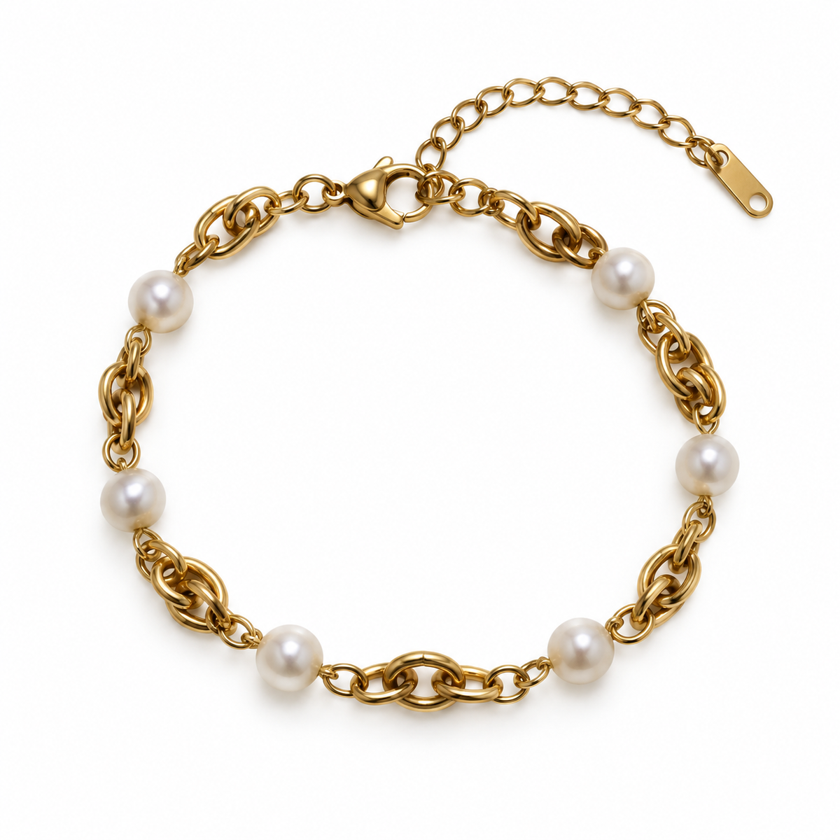 Pulsera Perla de Eslabones