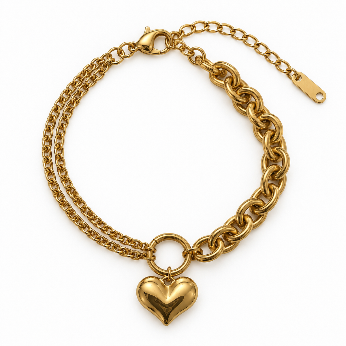 Pulsera Corazón de Eslabones